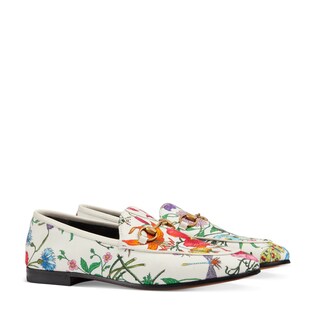 Gucci Jordaan Flora print canvas loafer