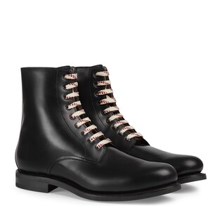 Black leather boot