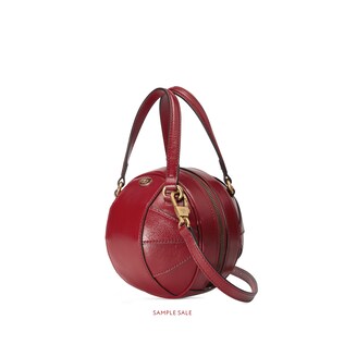 Basketball shaped shoulder tote bag
