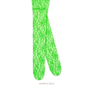 Lace tights with GG and floral motif