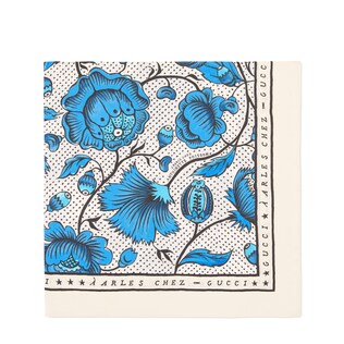 Silk carré with watercolor flowers