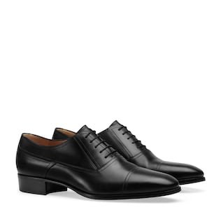 Leather lace-up shoe