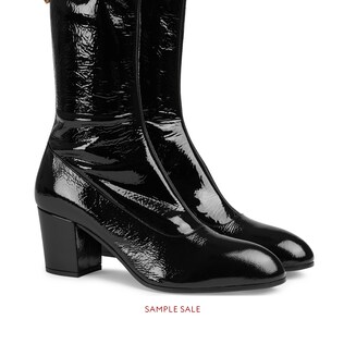 Patent leather boot
