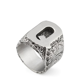 Men S Silver Jewelry Gucci Letter