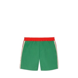 Children's bermuda short with Gucci stripe