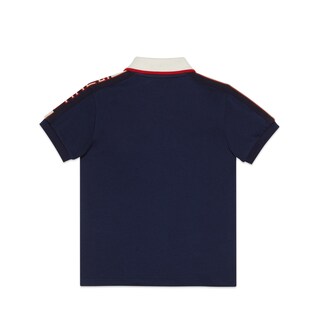 Children's polo with Gucci stripe