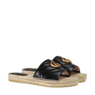 Leather espadrille sandal