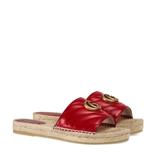 Leather espadrille sandal