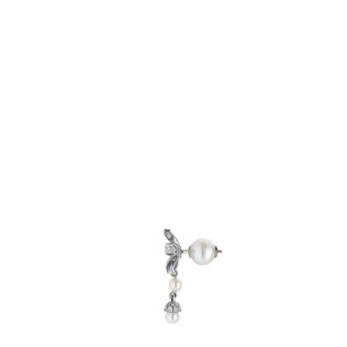 Flower and Double G earrings with diamonds