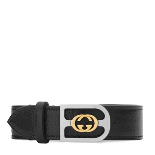 Bracelet with gold Interlocking G buckle