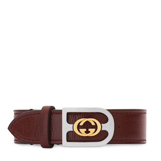 Bracelet with gold Interlocking G buckle
