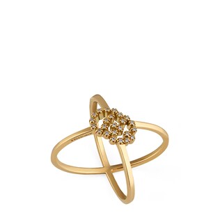 GG Running X ring with diamonds