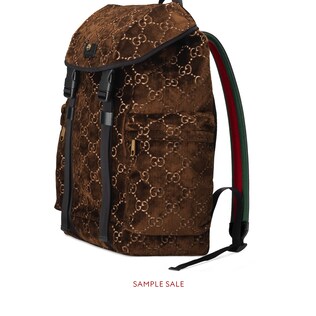 Medium GG velvet backpack 