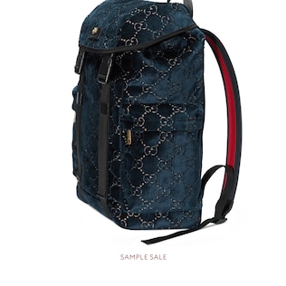 Medium GG velvet backpack 