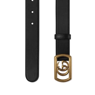 Belt with framed Double G buckle