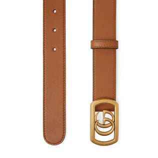 Belt with framed Double G buckle