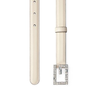 Leather belt with Square G buckle