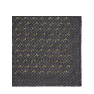 GG shawl with tigers print
