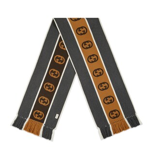 Scarf with Interlocking G stripe