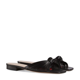 Leather slide sandal