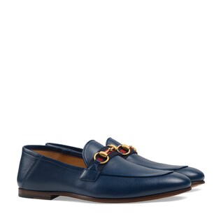 Men's leather Horsebit loafer with Web