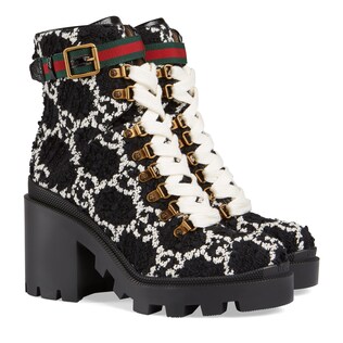 GG tweed ankle boot