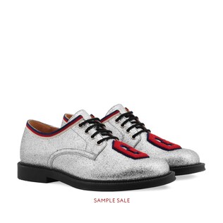 Children's glitter lace-up with patch