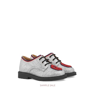 Toddler glitter lace-up with patch
