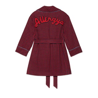 Children's embroidered linen coat