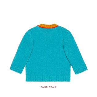 Baby wool sweater with G patch