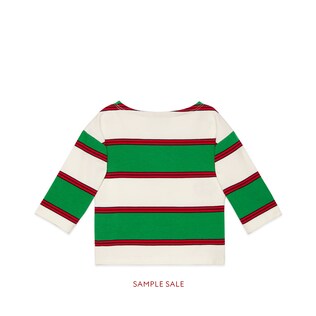 Baby embroidered striped T-shirt