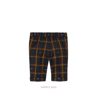 Baby GG check wool pant