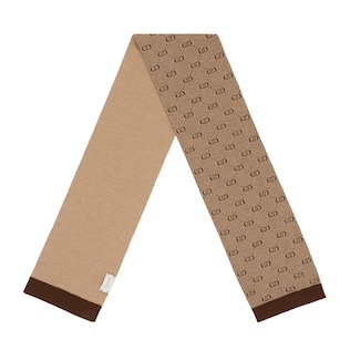 Children's GG wool cotton scarf