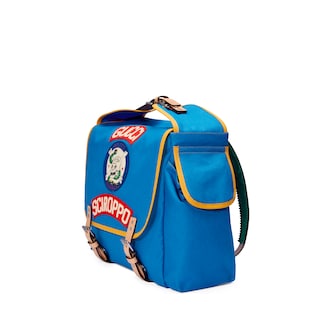 Children's canvas backpack with patches  
