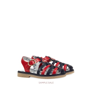 Toddler leather sandal with bee