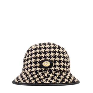 Houndstooth fedora hat