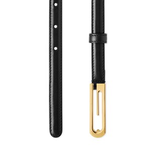 Leather belt with G buckle
