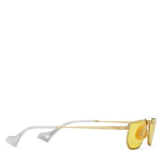 Rectangular metal sunglasses