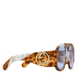 Round acetate sunglasses