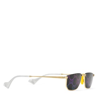 Rectangular metal sunglasses