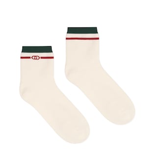 Cotton socks with Interlocking G 