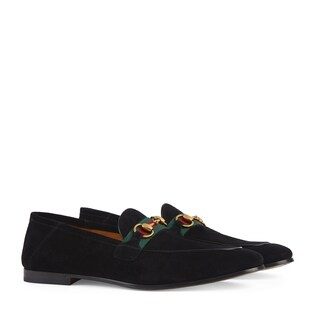 Men's suede Horsebit loafer with Web