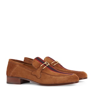 Suede loafer with Interlocking G