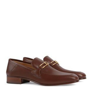 Leather loafer with Interlocking G