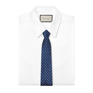 GG and shamrocks silk tie