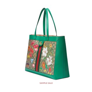 Online Exclusive Ophidia GG Flora medium tote