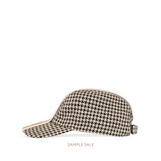 Houndstooth hat with Interlocking G stripe 