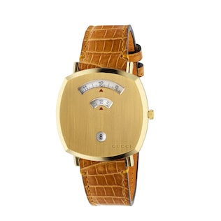 Grip alligator watch strap, 38mm
