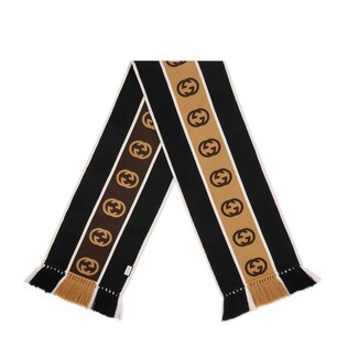 Scarf with Interlocking G stripe