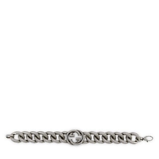 Silver bracelet with Interlocking G